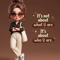 3d-chibi-girl-fashion-quote-poster-brown-background-gemini-prompt-3