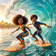Result 3 for Tropical Wave Riders AI Photo Editing Prompt