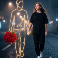 girl-walking-neon-boyfriend-holding-roses-photo-ai-prompt-by-promptplum-4