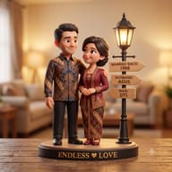 3D Pixar-Style Indonesian Couple Miniature Art AI Photo Editing Prompt