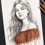 realistic-woman-pencil-sketch-portrait-terracotta-top-ai-prompt-by-promptplum-4
