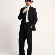 Result 2 for Classic Black Tailoring AI Photo Editing Prompt