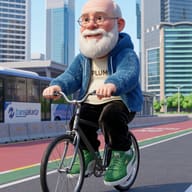 Result 3 for The Happy Cyclist AI Photo Editing Prompt