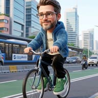 Result 4 for The Happy Cyclist AI Photo Editing Prompt