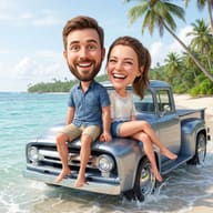 Result 6 for Vintage Beachside Vacation AI Photo Editing Prompt