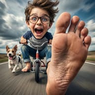Result 3 for Wacky Tricycle Rides AI Photo Editing Prompt