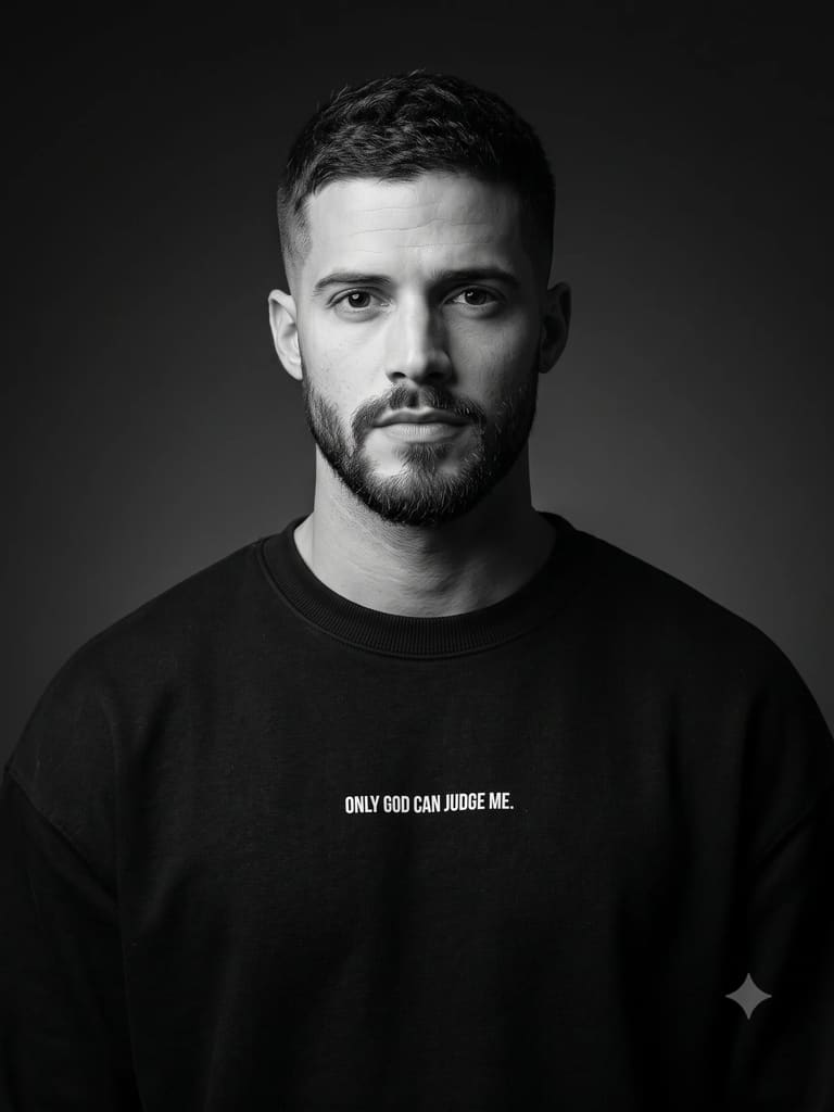 The Slogan Sweatshirt Black Portrait (Variation 4)