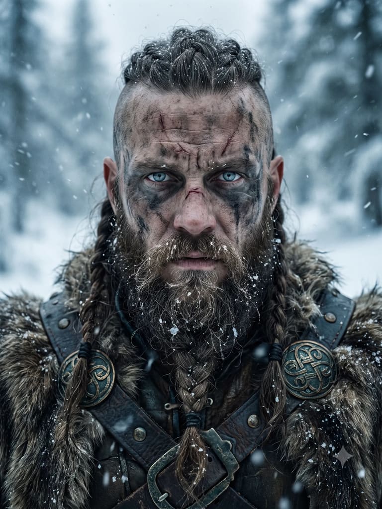 Hyperreal Cinematic Scandinavian Viking Portrait (Variation 4)