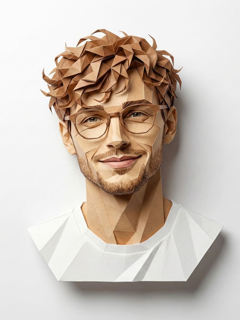 Papercraft Portrait 3d Render (Variation 4)