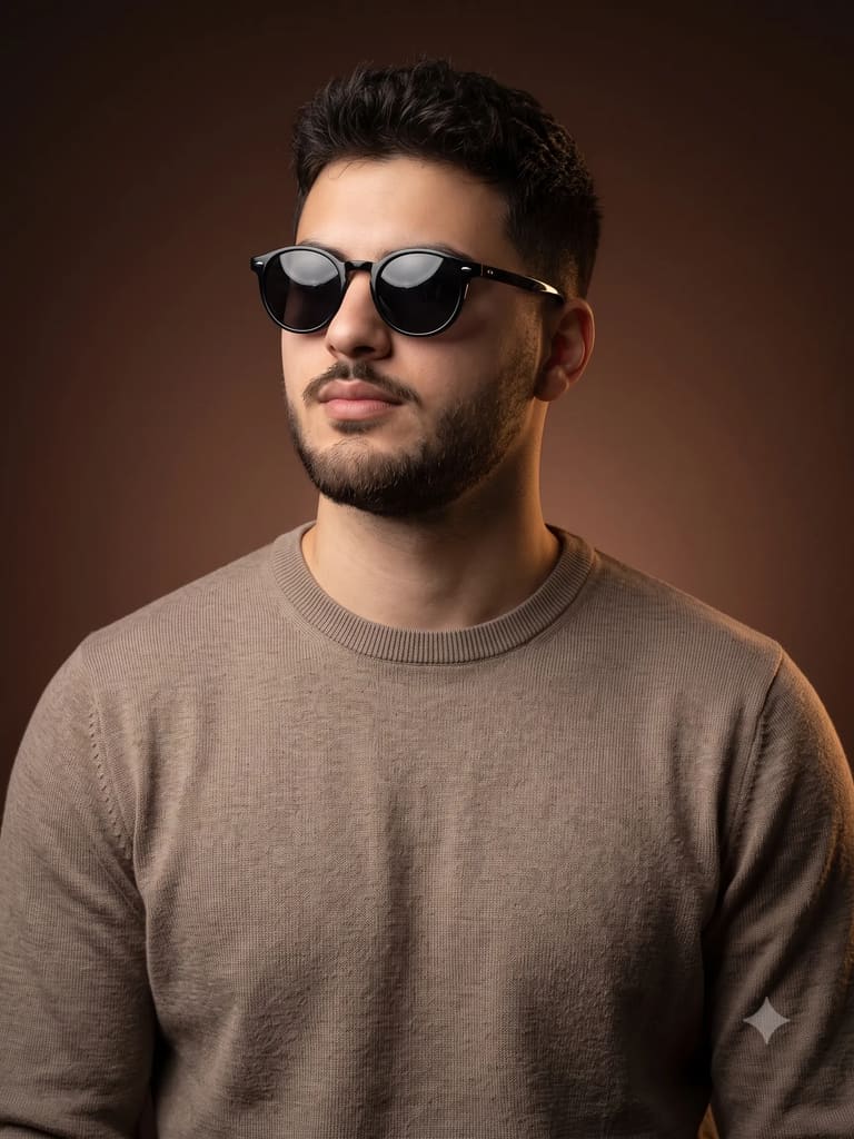 Man Brown Studio Portrait (Variation 1)