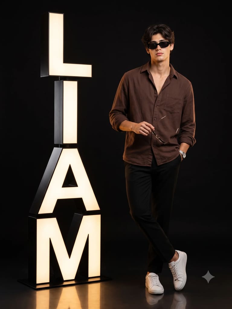 Large 3d Name Sign Portrait (Variation 3)