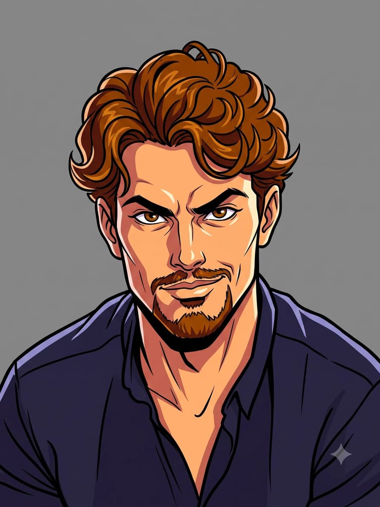 2d Comic Style Boy Avatar | Male Portrait (Variation 10)