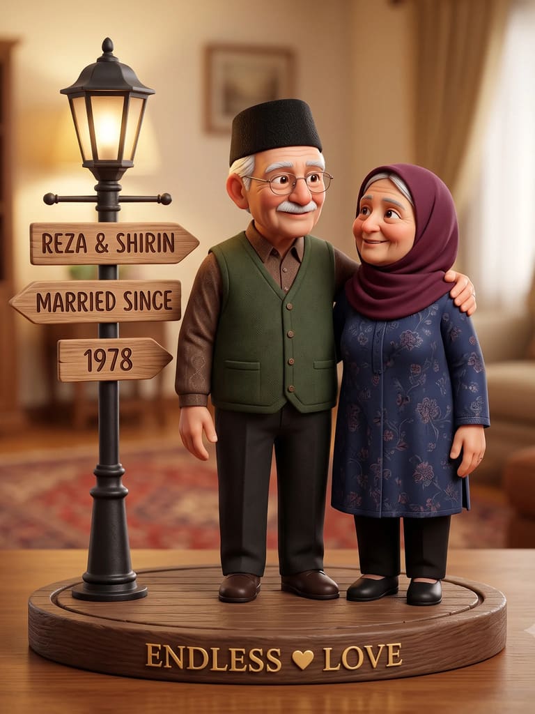 3d Couple Miniature 3d Illustration (Variation 10)