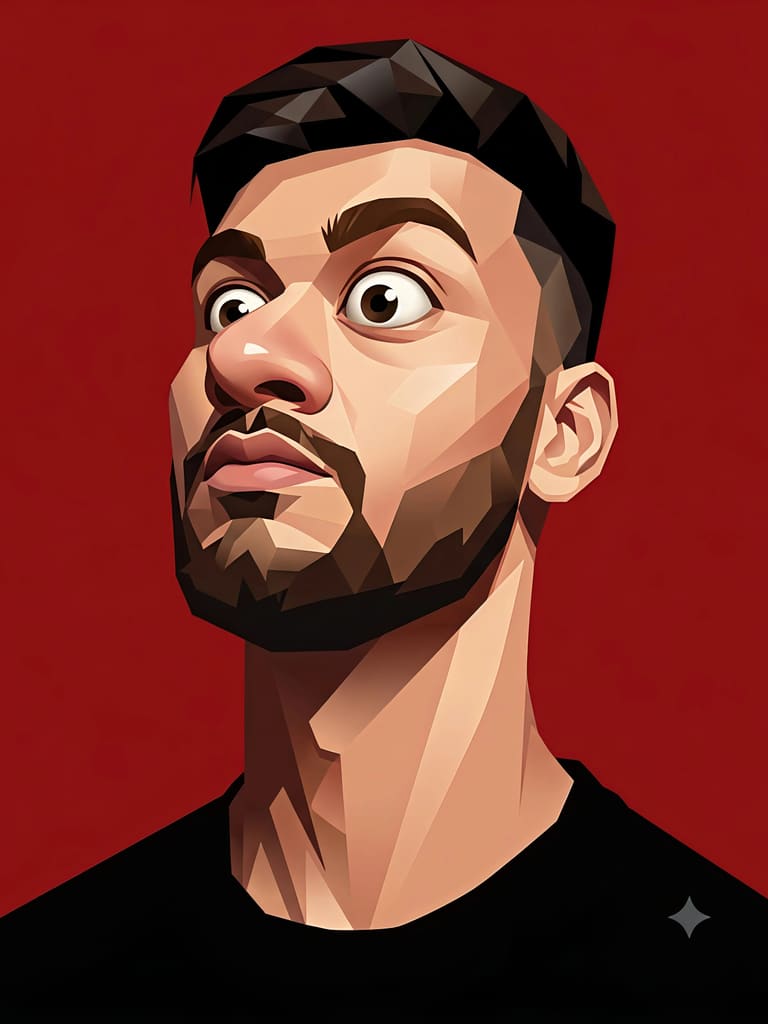 Stylized Geometric 3d Vector Portrait (Variation 6)