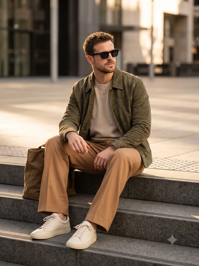 Smart Casual Men's Street Style Look Portrait (Variation 3)