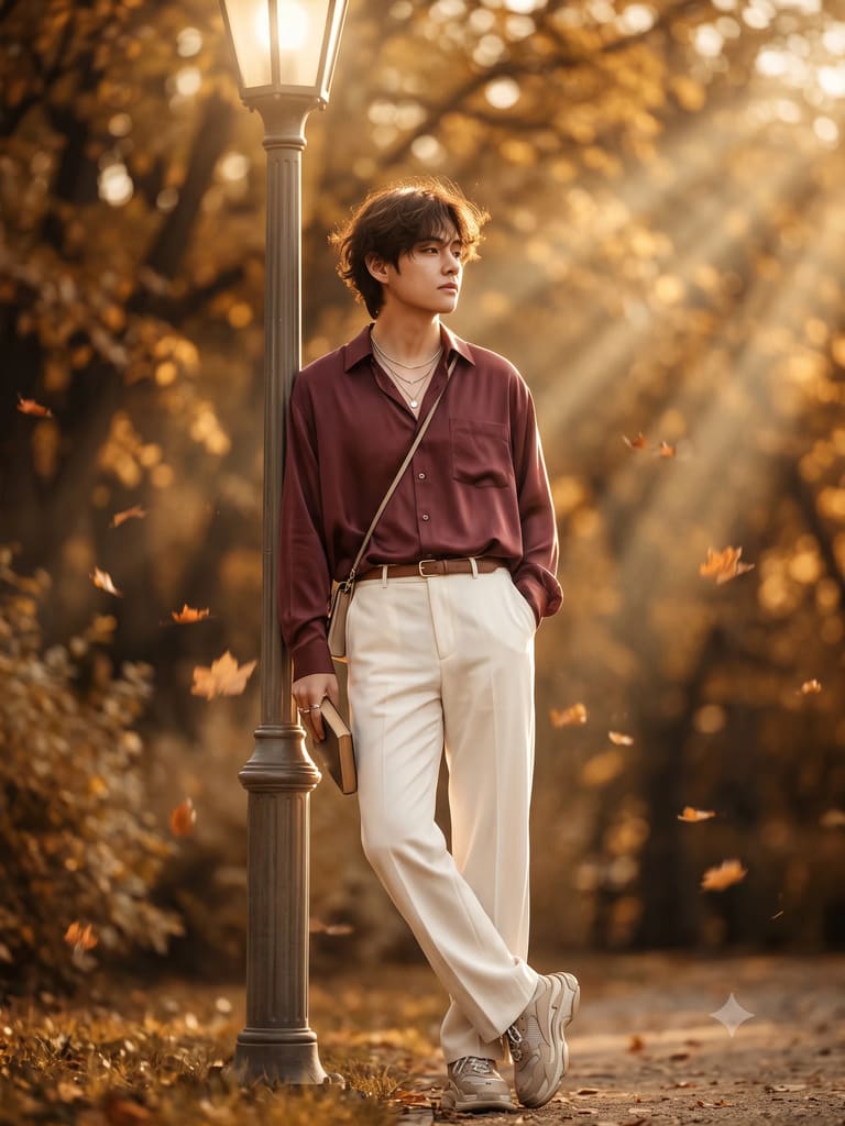 Retro Golden Hour Casual Fashion Portrait (Variation 2)