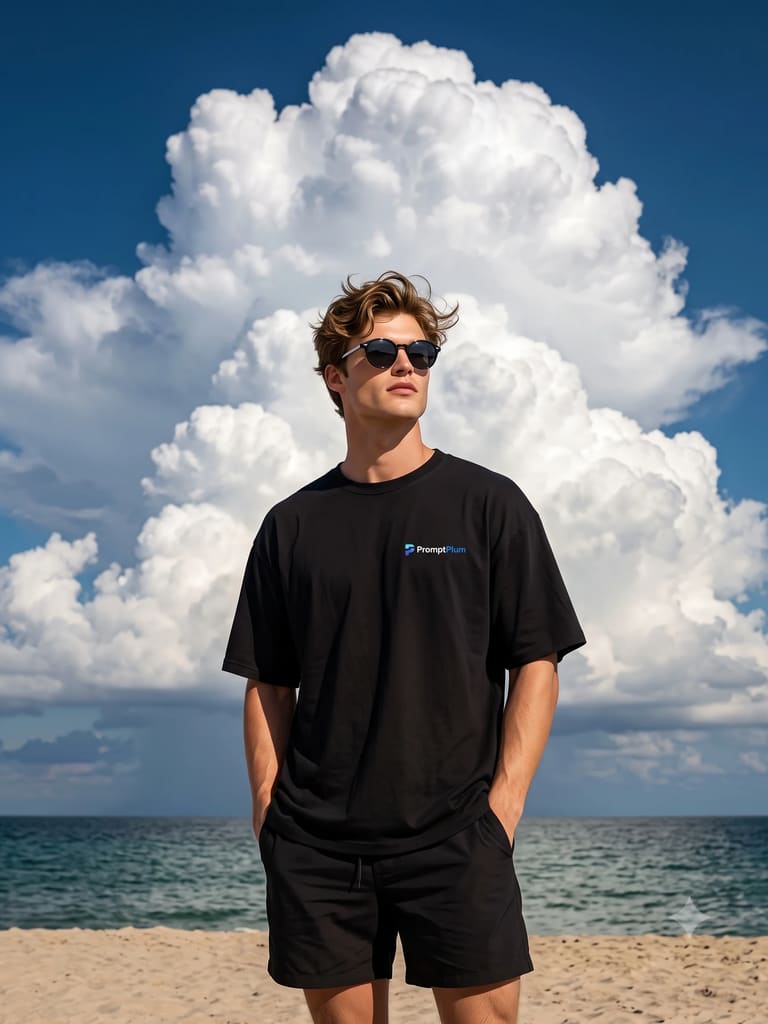 Cloud Crown Aesthetic Sky Background Men Portrait (Variation 4)