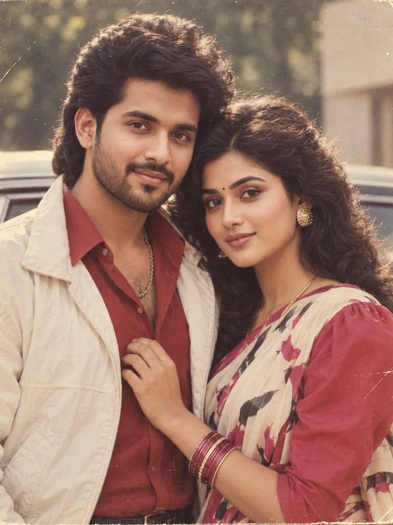 ChatGPT Prompt for 1980s Vintage Couple Photos AI Image Prompt Result
