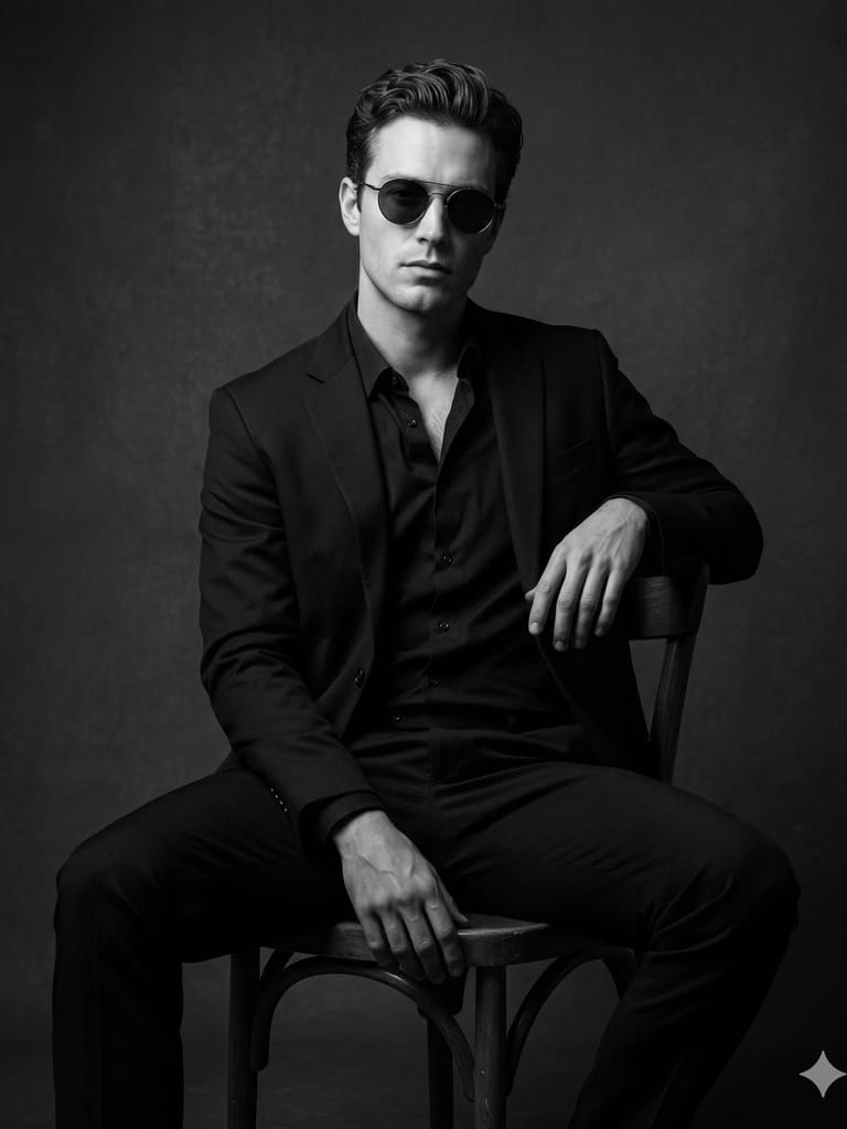 The Man in Black Portrait (Variation 2)