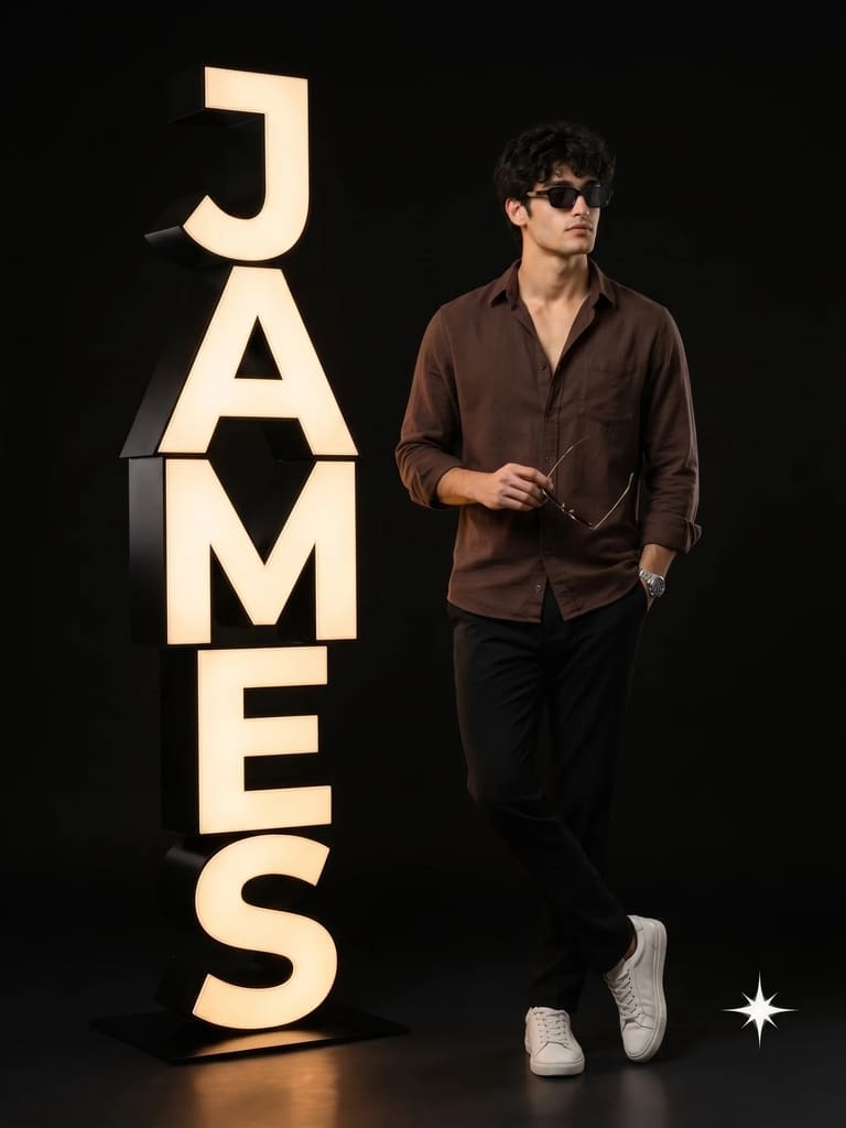 Large 3d Name Sign Portrait (Variation 4)