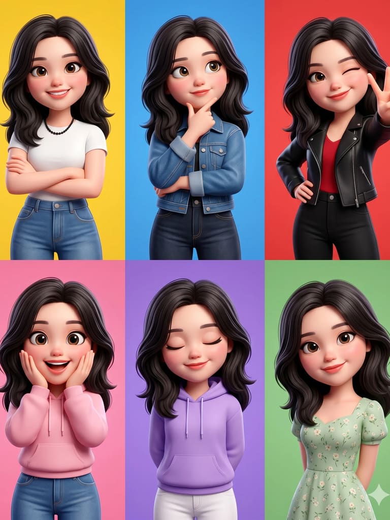 Vibrant Mood Board 3d Animation (Variation 3)
