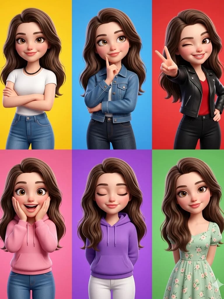 Vibrant Mood Board 3d Animation (Variation 2)