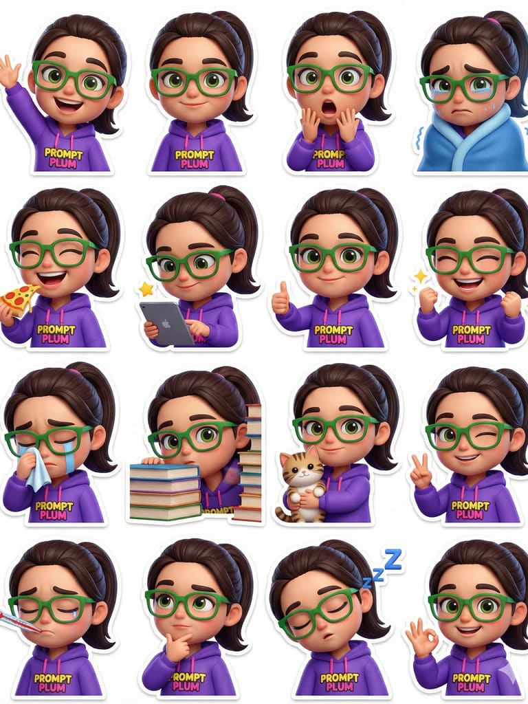 Prompt Plum Sticker Pack