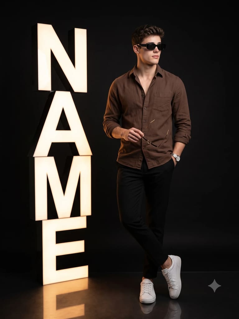 Large 3D Name Sign Portrait