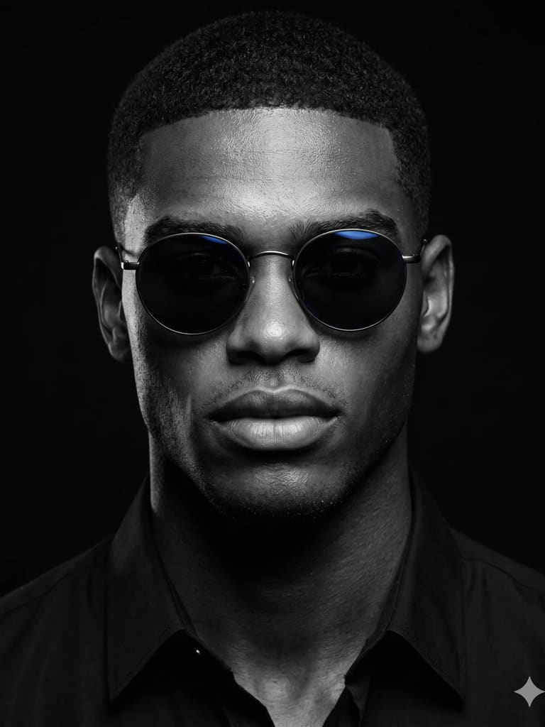 Monochrome Enigma Black Portrait (Variation 3)