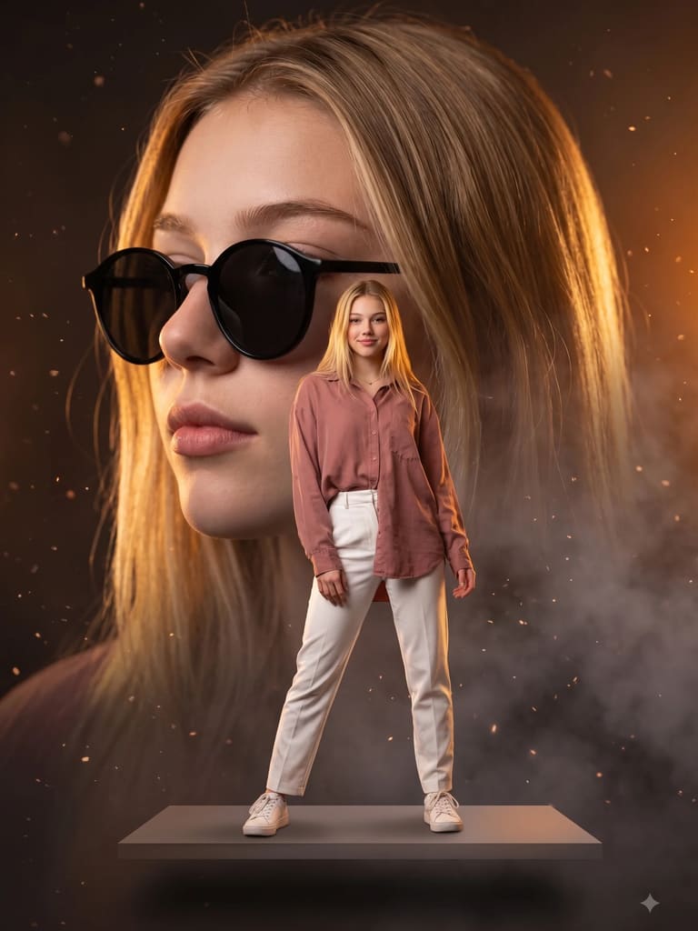 Girl Double Exposure Movie Poster
