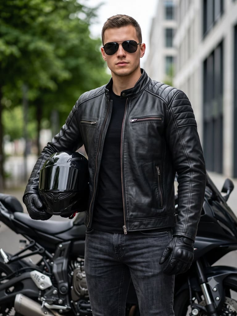 Urban Biker Portrait Men’s Fashion Portrait (Variation 2)