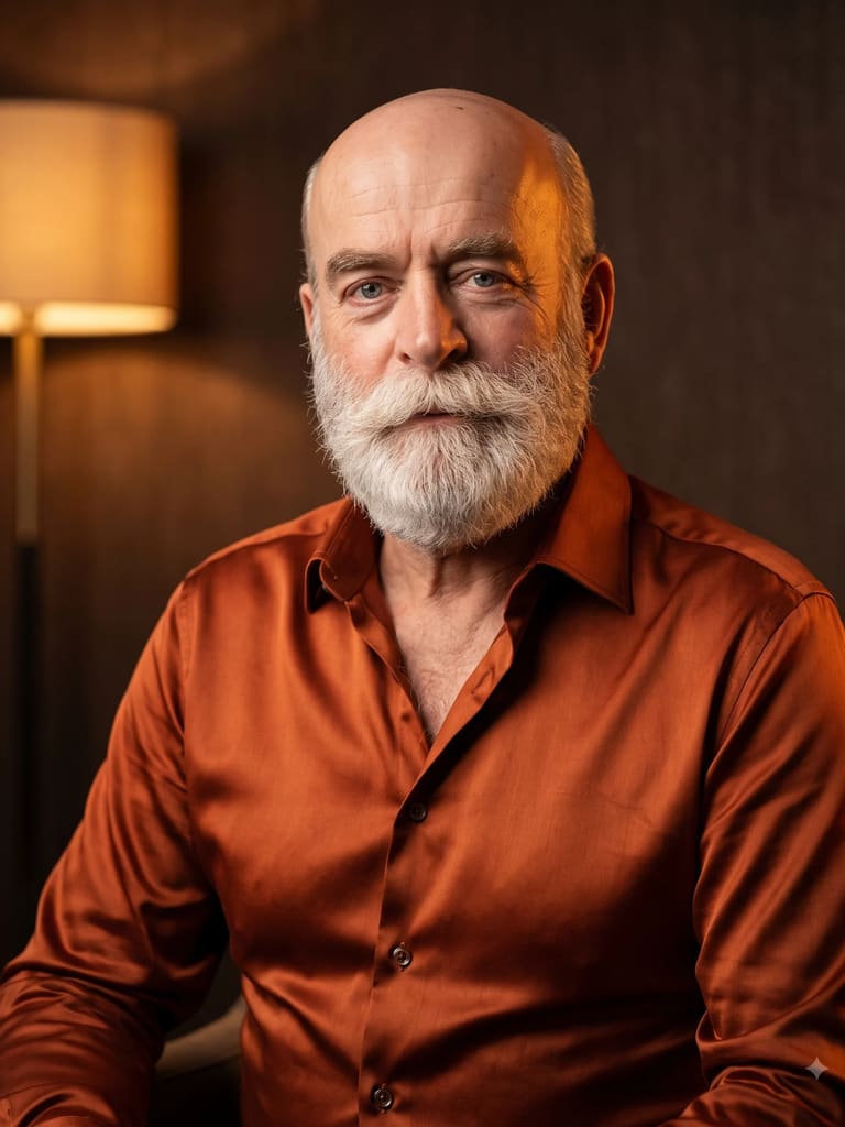 Warm Lit Portrait of Elegant Man Portrait (Variation 3)