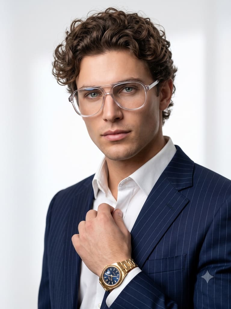 Pinstripes and Clear Frames