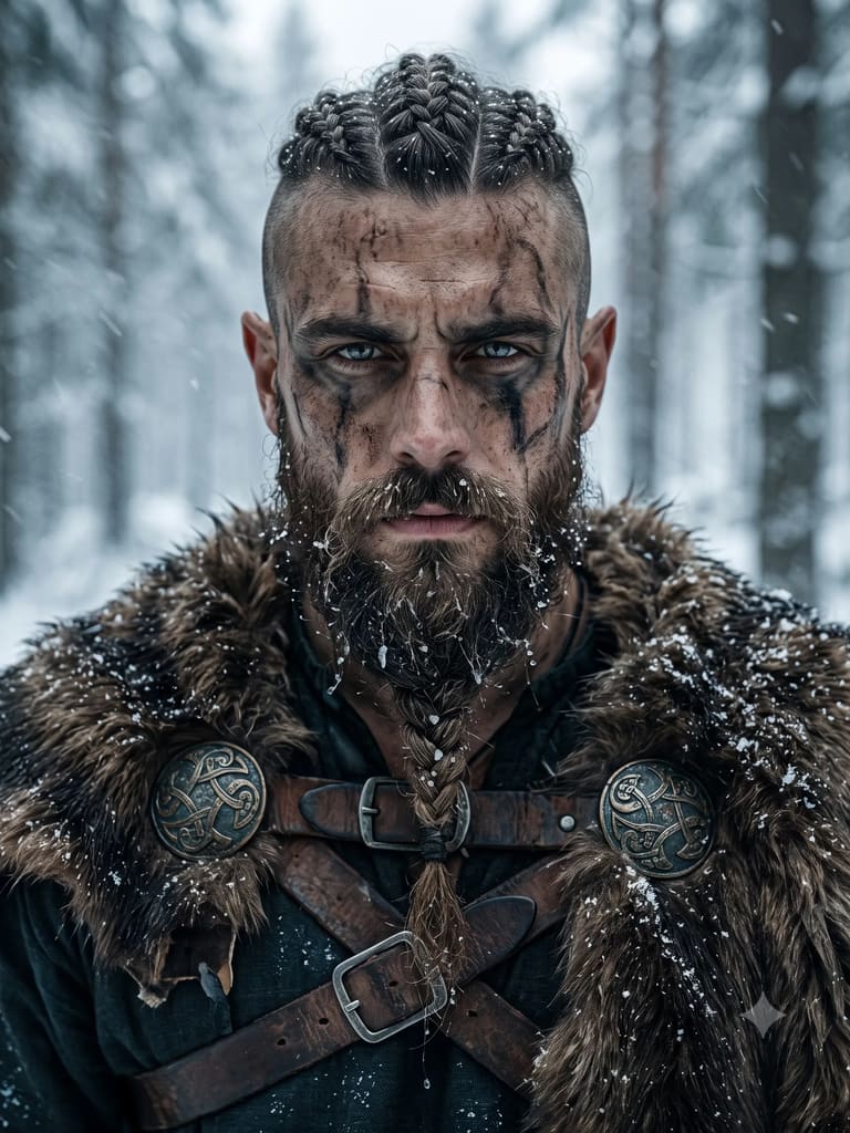 Hyperreal Cinematic Scandinavian Viking Portrait (Variation 3)