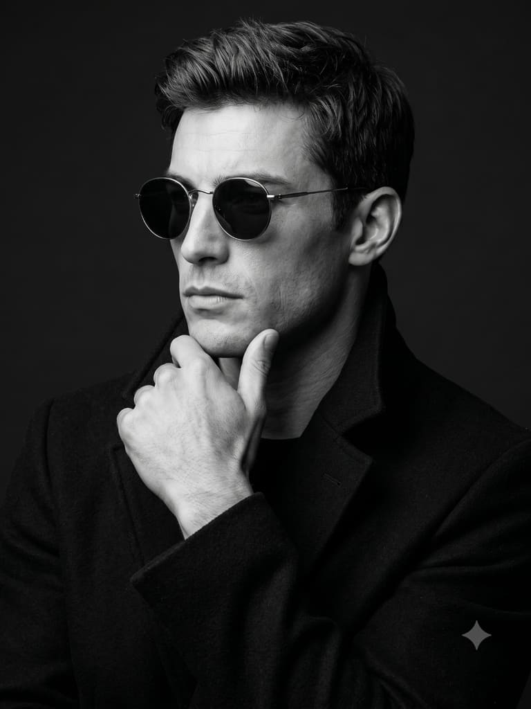 The Enigma in Monochrome Portrait (Variation 2)