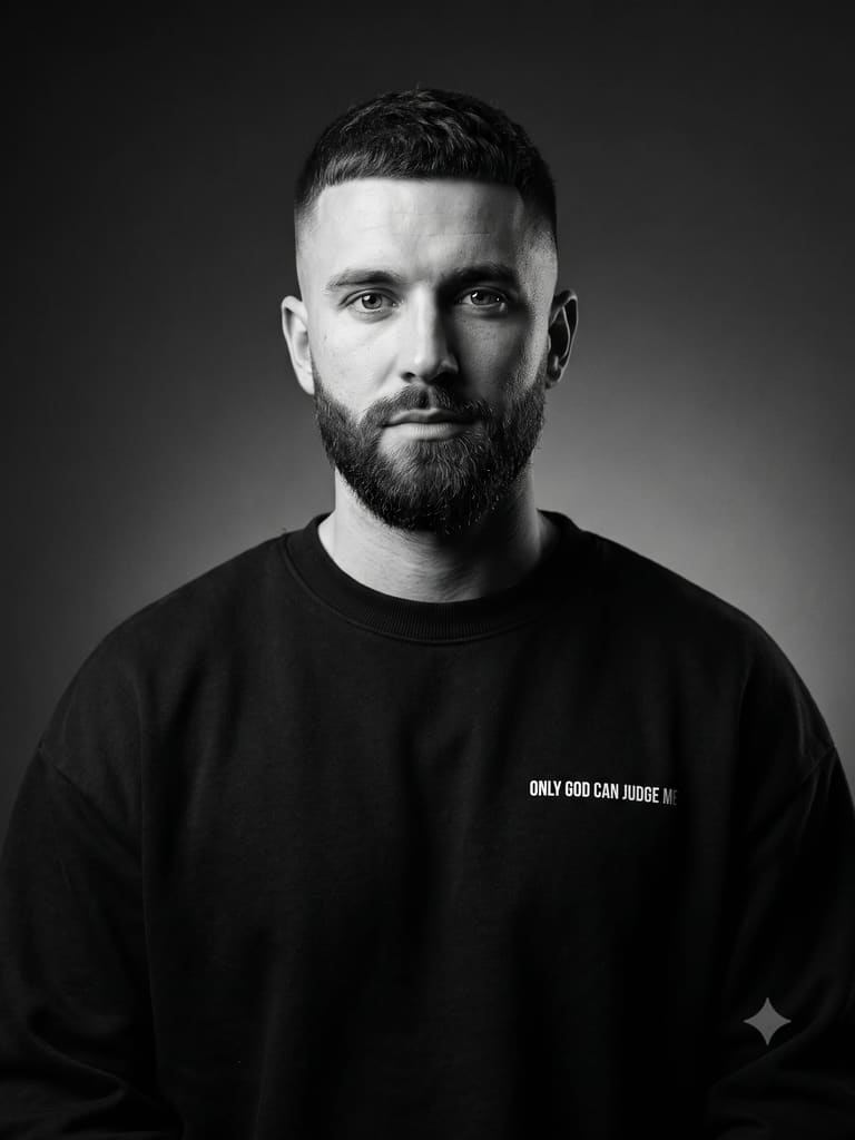 The Slogan Sweatshirt Black Portrait (Variation 2)