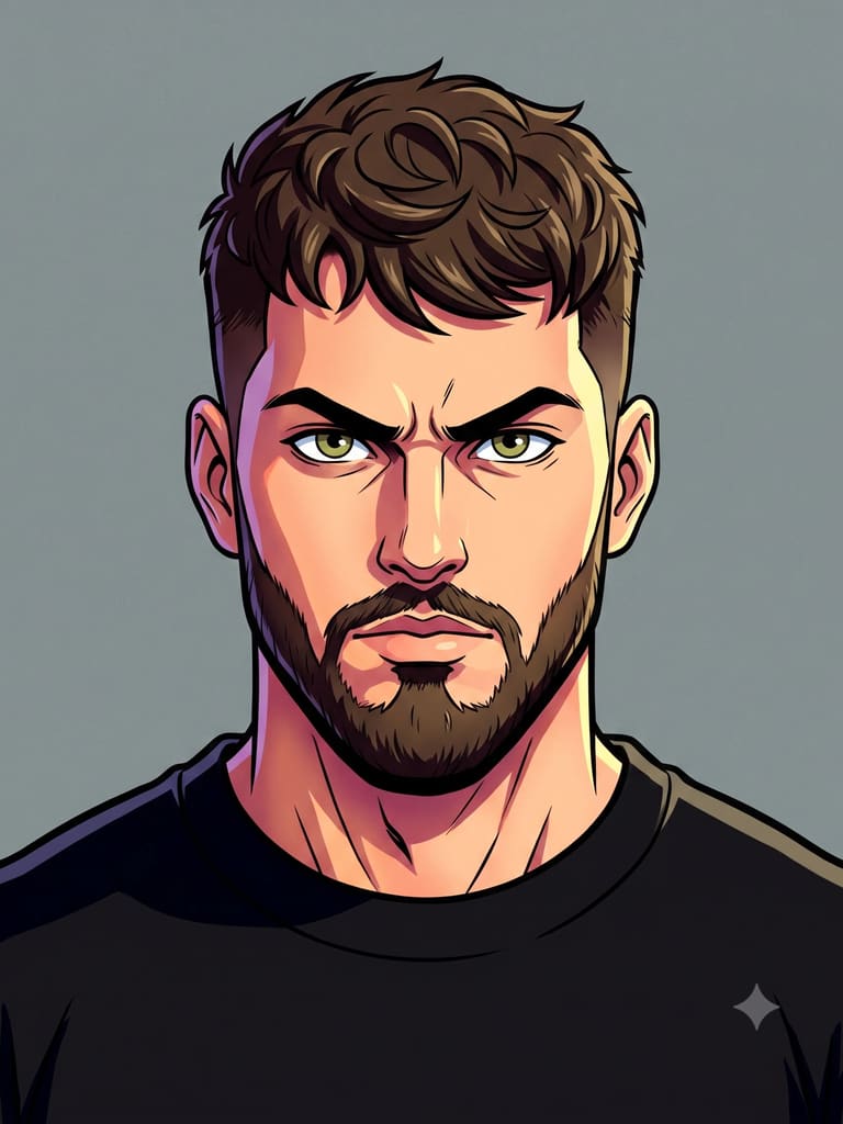 2d Comic Style Boy Avatar | Male Portrait (Variation 3)