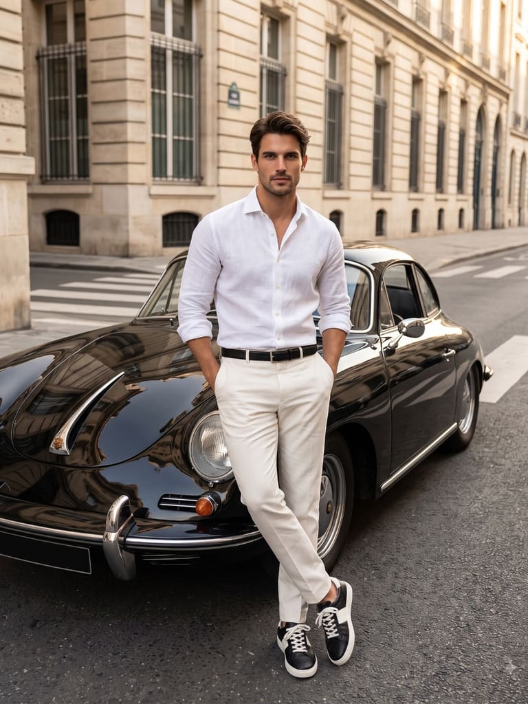 Luxury Lifestyle Portrait on a European City Street
