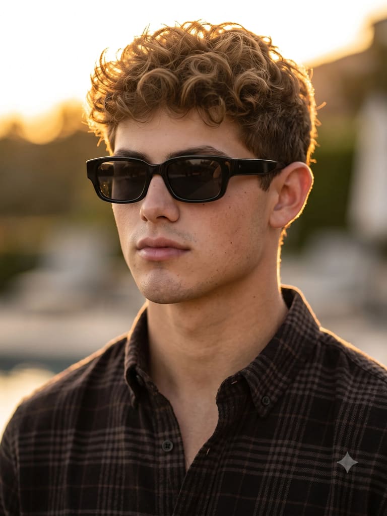 Golden Hour Portrait of Young Man