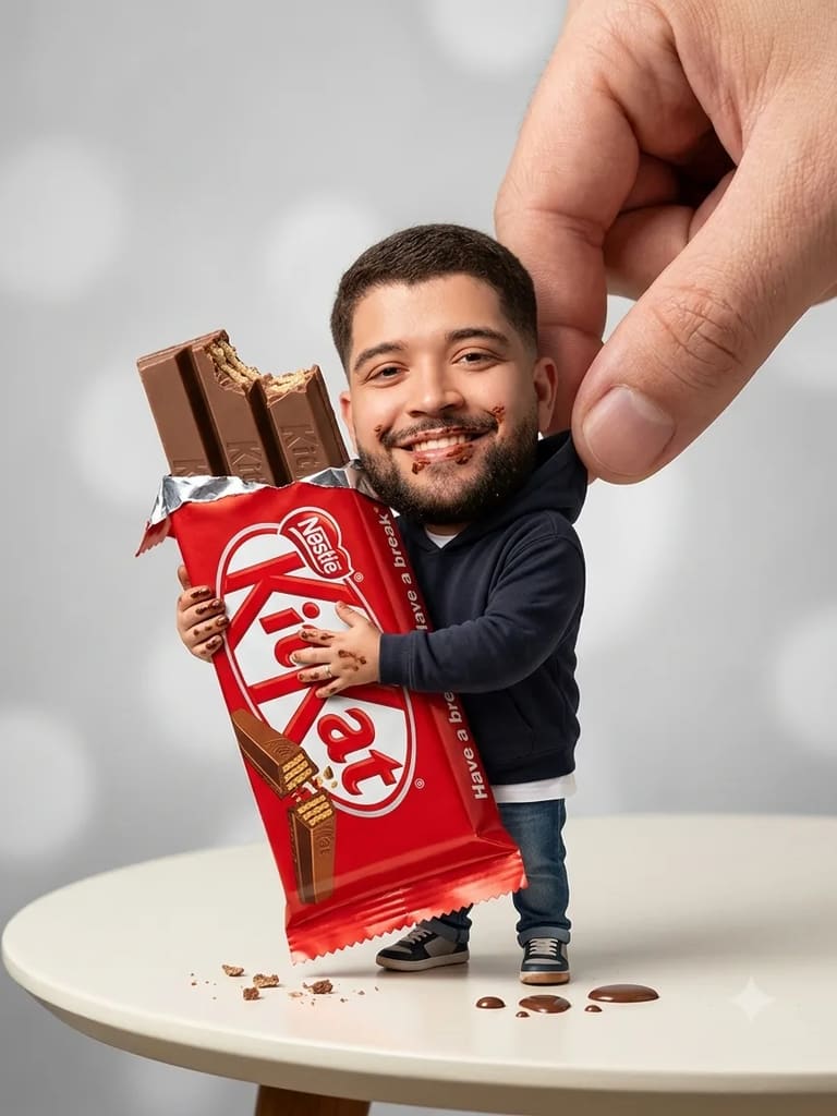 A Miniature with Chocolate Portrait (Variation 3)
