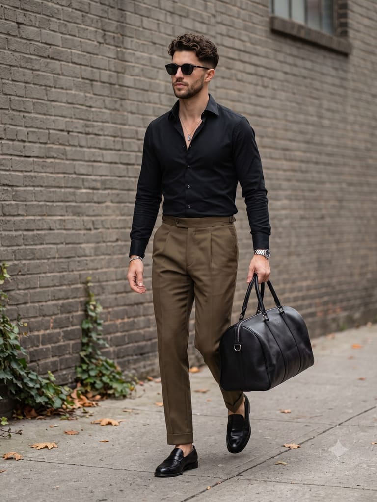 Men's Fashion Photography Street Style Portrait (Variation 1)
