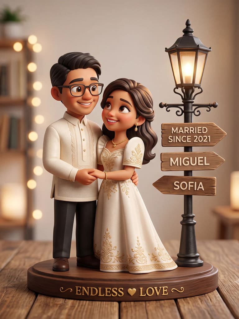 3d Couple Miniature 3d Illustration (Variation 2)