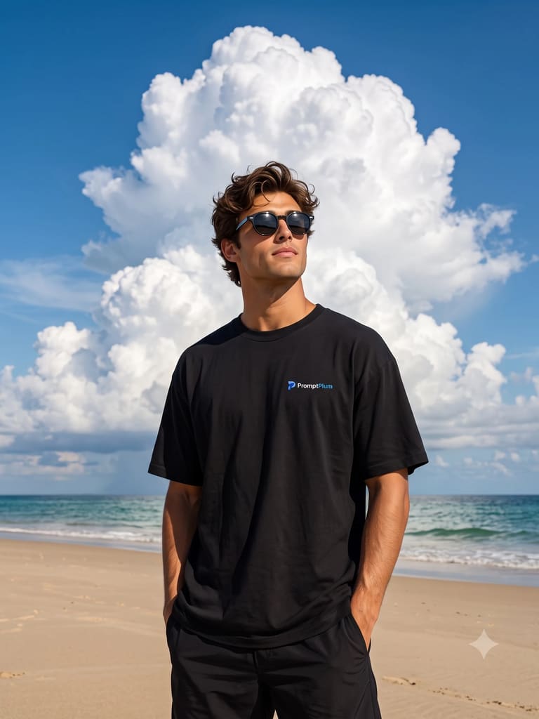 Cloud Crown Aesthetic Sky Background Men Portrait (Variation 2)