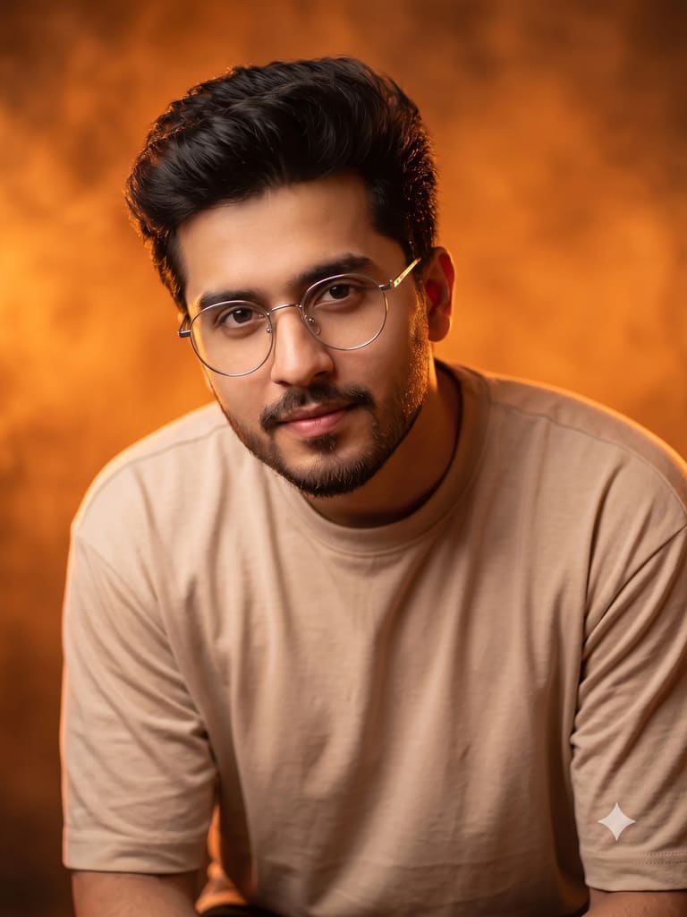 Studio Portrait in Warm Light