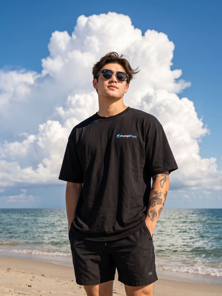 Cloud Crown Aesthetic Sky Background Men Portrait (Variation 3)