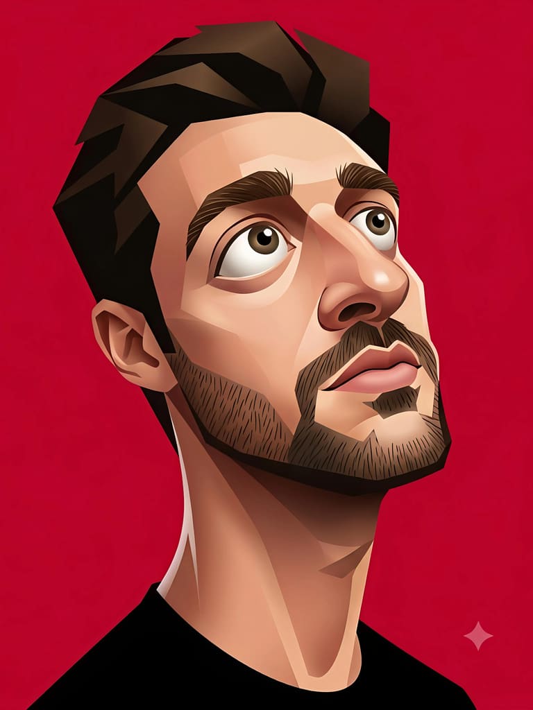 Stylized Geometric 3d Vector Portrait (Variation 5)