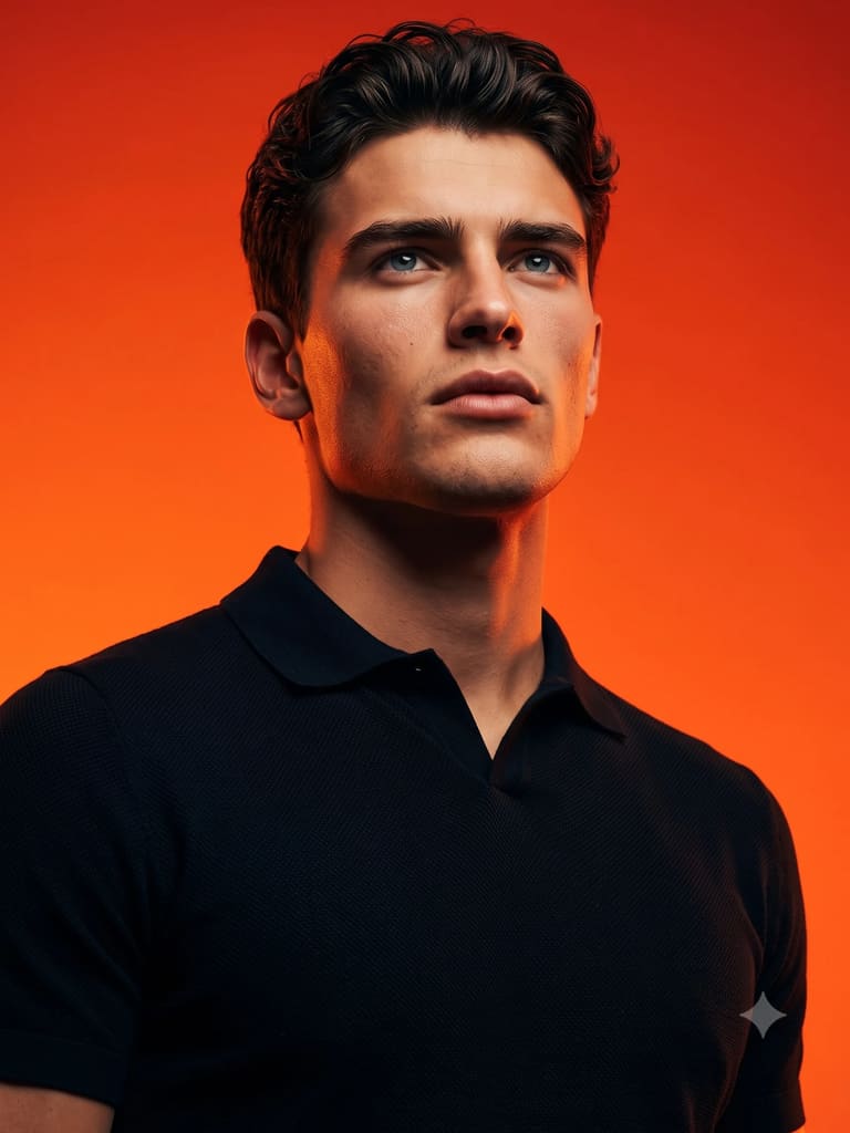Amber Illumination Cinematic Portrait (Variation 2)