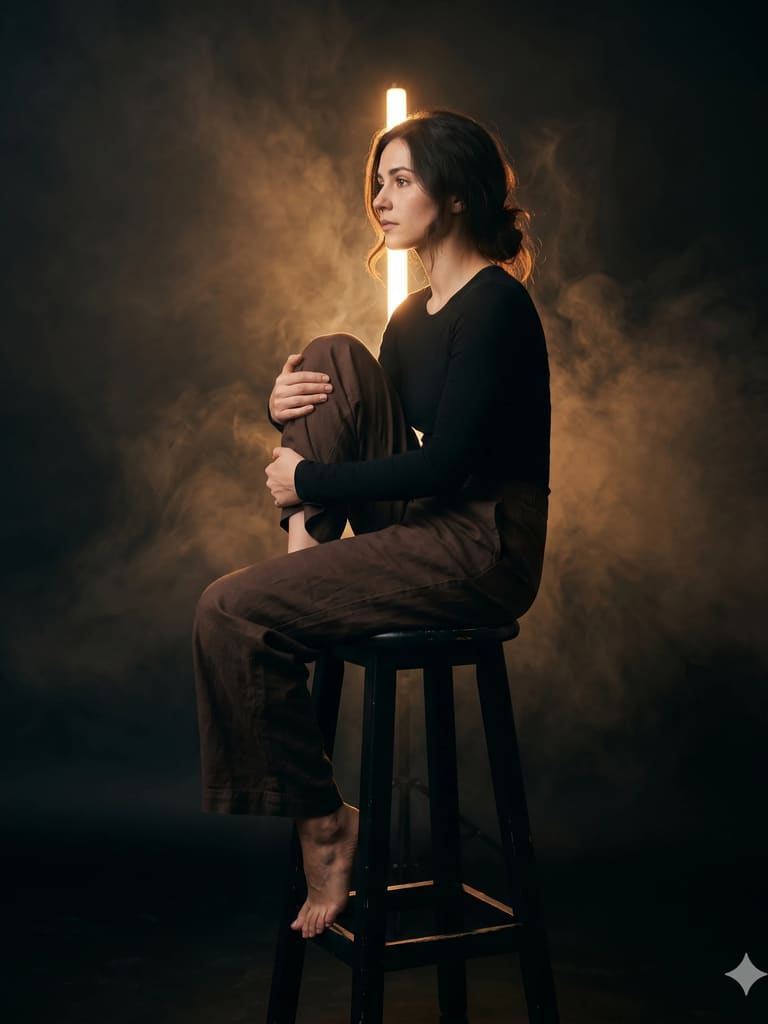 Barefoot in the Fog Portrait (Variation 2)