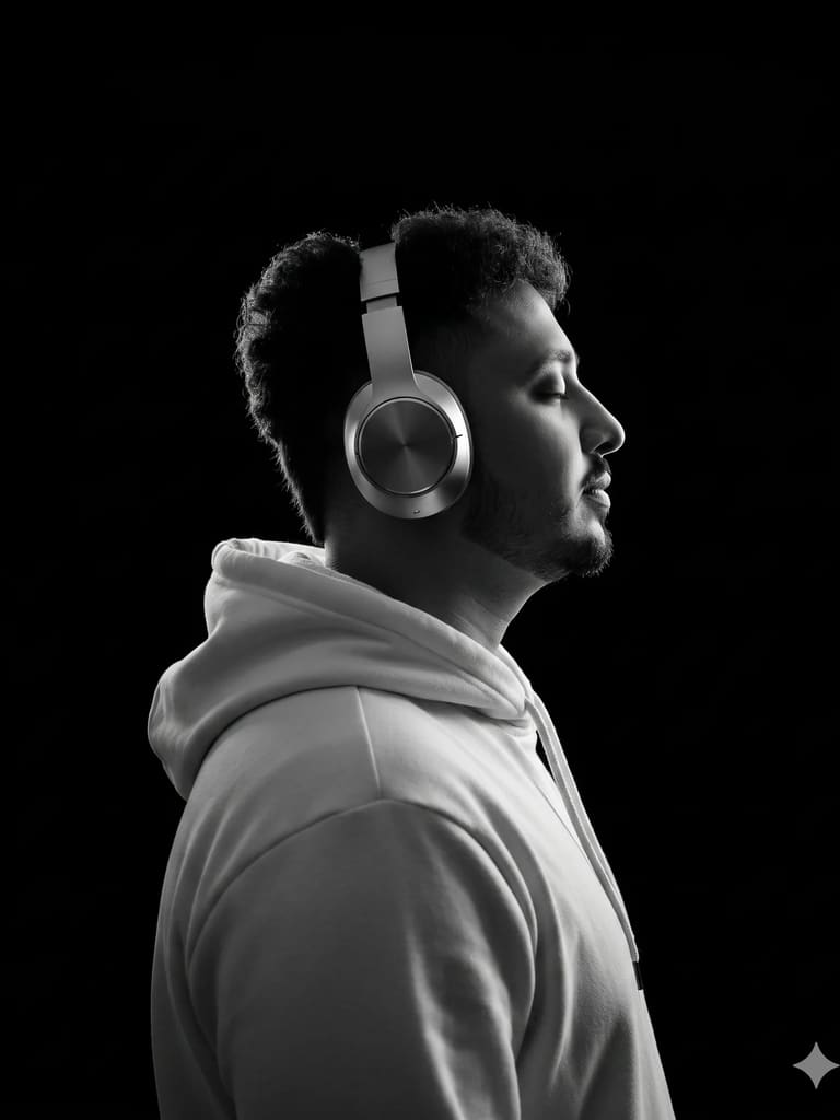 Monochrome Headphone Profile