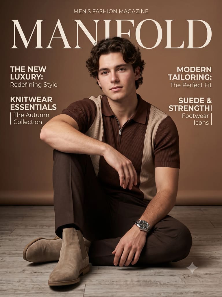 Quiet Luxury Men's Fashion Magazine Portrait (Variation 2)